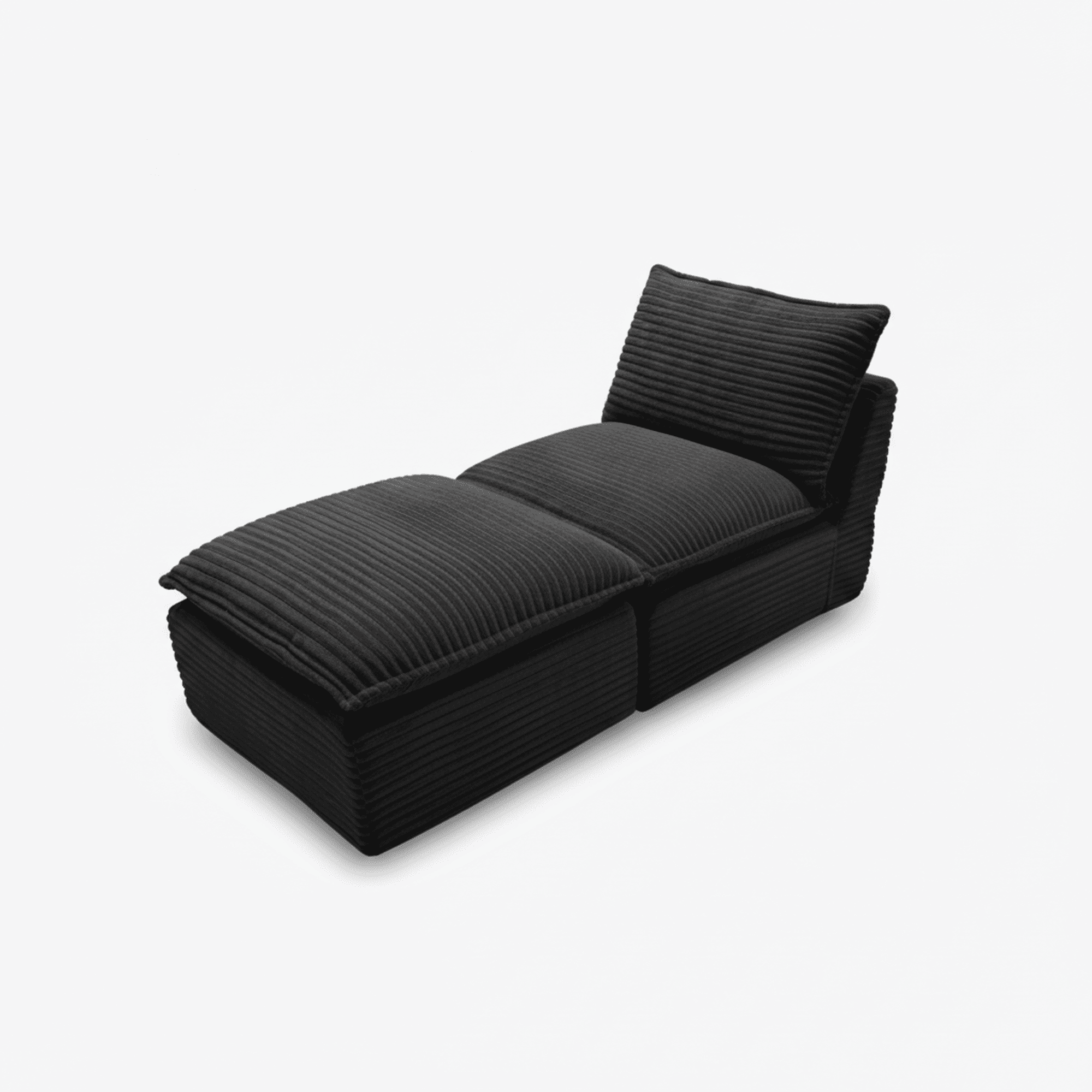 MAYEERTY Modern Modular Corduroy Sofa, Dark Gray Cloud-Soft Sectional Couch for Apartment