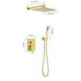 thumbnail image 6 of JERFIT 10 Inch Rain Shower System Wall Mounted in Brushed Gold, High Pressure Rainfall Showerhead with Handheld Shower, Brass Shower Faucet Set for Bathroom, 6 of 10