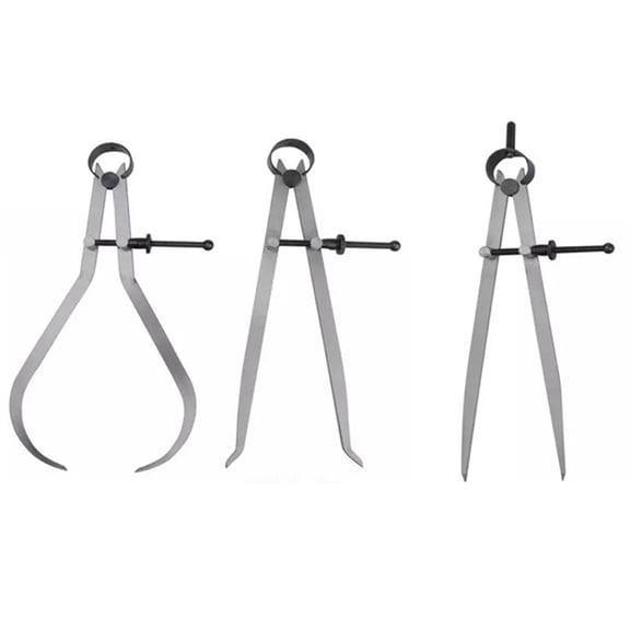 lanema Spring Inside Outside Divider Caliper Set 3 Piece 8" Quick Adjust Spring Caliper
