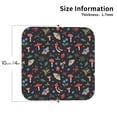 thumbnail image 3 of Kll Square Drink Coasters Set Of 4,Pu Leather Absorbent Coasters Set Decorative Coffee Cup Coasters Housewarming Gift For Home Decor-Forest Flora And Insects, 3 of 9