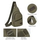 thumbnail image 4 of Mochila bandolera con bolsa de lona para hombres y mujeres - 30x17x5cm, verde militar o café, poliéster, correa ajustable, viaje y senderismo, 4 of 6