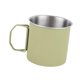 thumbnail image 4 of Taza de camping, taza de camping, portátil, de acero inoxidable 304, con asas plegables, taza de café para viajes al aire libre, mochileros, picnic Verde 350ml, 4 of 8