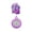 Purple, variant on Glitter Acrylic Heart Medical Series NURSE Retractable Badge Reel with Pocket Watch for Nurses Doctors Rotatable and Extendable Badge Holder