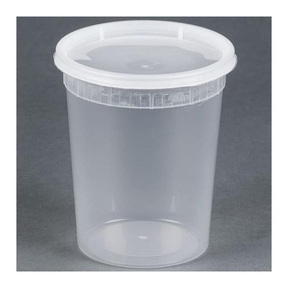 Kari-Out TD40032 32oz Deli Containers with Lids - 240 Pack Microwavable Translucent Plastic Food Containers - Restaurant Takeout Containers Bulk