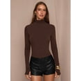 thumbnail image 5 of Women's Faux Leather High Waist Mini Shorts, 5 of 5