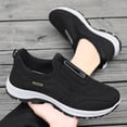 thumbnail image 5 of Men's Waterproof Hiking Shoes Slip On Walking Shoes Orthopedic Arch-Support Trainers - Lightweight Breathable Upper | Cushioned | Non-Slip Rubber Outsole | Outdoor Trail Black 42, 5 of 8