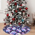 thumbnail image 5 of Rateoe cool flower Skull Print Christmas Tree Skirt 30" for Xmas Holiday New Year Party Circle Tree Mat Ornaments Decoration, 5 of 7