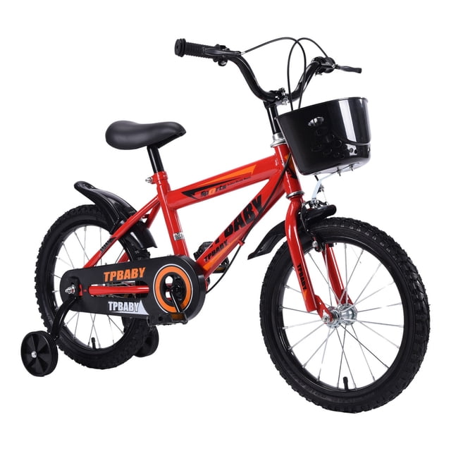 Bicicleta Entrenadora Para Niños Aeiou R16 Yn-002 De Canasta Rojo