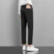 thumbnail image 4 of Pantalones de traje masculino recortados Pantalones de verano blancos rectos para hombre Sastrería 2024 Ropa de diseñador Vestido elegante de estilo coreano de lujo, 4 of 5