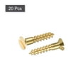 thumbnail image 3 of Uxcell M5 x 25mm Wood Screws Slotted Flat Head Brass Self-Tapping Screw 20 Pack, 3 of 5
