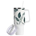 thumbnail image 2 of Dark Green Leaves Vines 40 oz Tumbler with Handle Insulated&nbsp;Travel Mug&nbsp;Lid Straw Leak Proof Steel Vacuum Water Bottles Glasses Fits in Car Cup Holder, 2 of 7