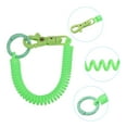 thumbnail image 4 of Uxcell Retractable Coil Springs Keychain with Plastic Lobster Clasp Keyring for Keys Wallet, Fluorescent Green 4 Pack, 4 of 6