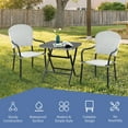 thumbnail image 6 of Gymax Patio Folding Square Dining Table Aluminum Frame Tempered Glass top, 6 of 10