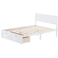 thumbnail image 4 of Full Wood Bed Frame with Sliding Storage Drawers Platform Bed with Large Storage Space, 4 of 7