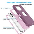 thumbnail image 3 of Njjex Case for iPhone 13 Pro,13,13 Pro Max,Sturdy Phone Case for iPhone 13 Pro Max 6.7",Full-Body Shockproof Protection Heavy Duty Armor Hard Plastic Rubber Rugged Bumper 3-in-1 Case Cover - Burgundy, 3 of 7