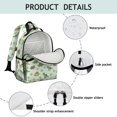 thumbnail image 4 of Green Dinosaurs Plants Pattern Cute School Backpack Bag for School with Padded Back and Adjustable Shoulder Straps 15.25"x11.5"x5.25", 4 of 5