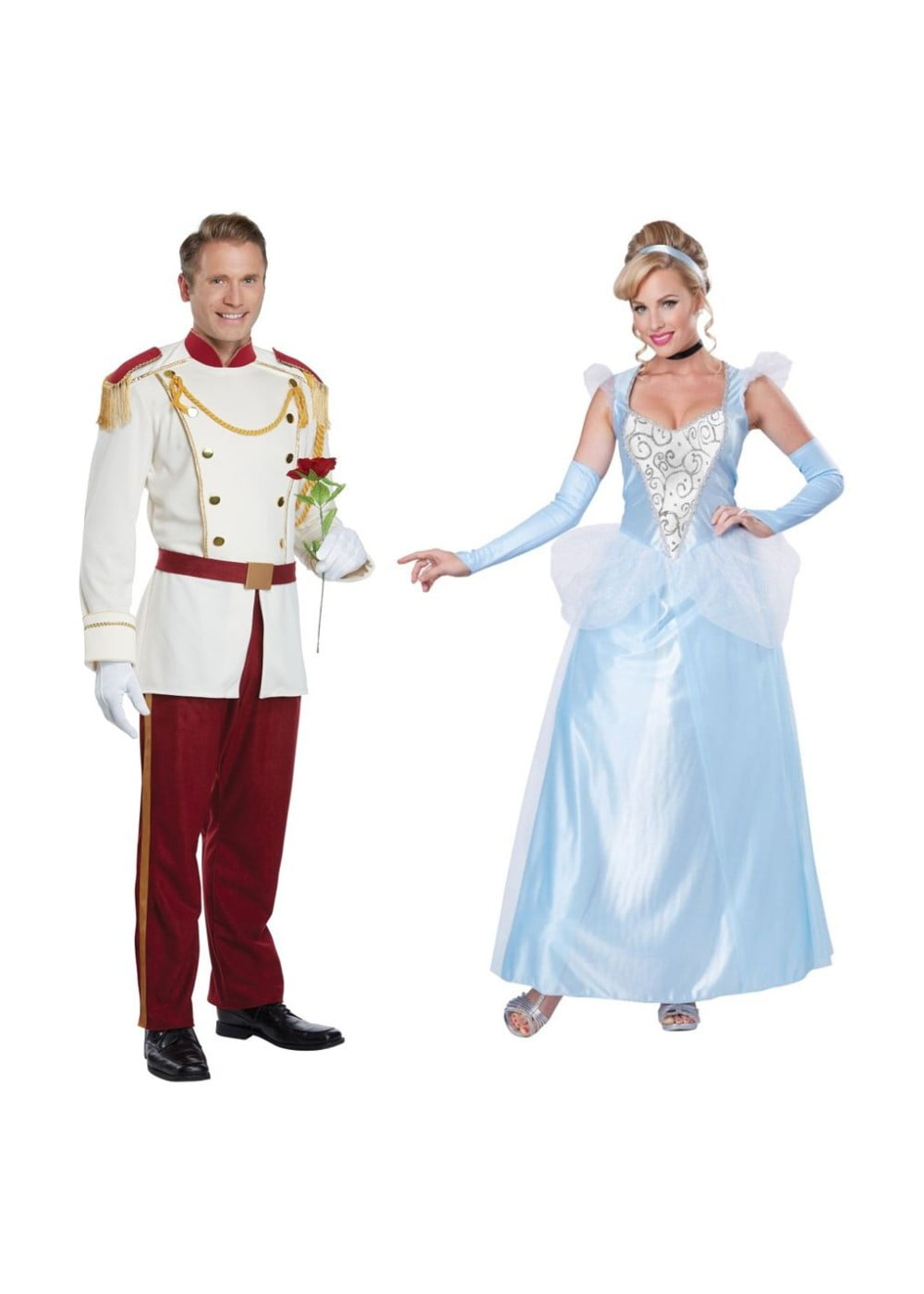 Prince Charming Men Costume and Cinderella Women Costume - Walmart.com.