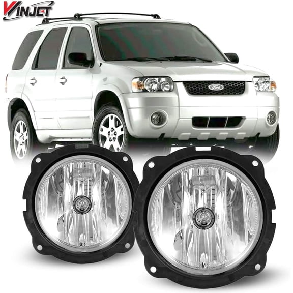 Winjet For 2007-2012 Ford Escape Pairs Fog Lights Driving Front Bumper Lamps Clear Lens