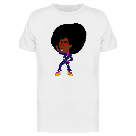 Afro Disco Dancer T-Shirt Men -Image by Shutterstock, Male 3X-Large