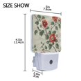 thumbnail image 4 of Yayeee LED Plug in Night Light for The Home with Auto Dusk to Dawn Light Sensors, 2 Pack, Red Floral Pattern, 4 of 6