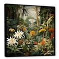 thumbnail image 2 of Designart "Vintage Jungle Scenes A Glimpse into the Past II" Landscapes Framed Wall Art - Global Green Jungle Entryway Framed Wall Art Print, 2 of 6