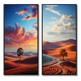 thumbnail image 2 of Designart "horizon Colorful Horizons II" Meadow Framed Wall Art Set Of 2 - Pink Landscapes Framed Wall Art Set Of 2, 2 of 7