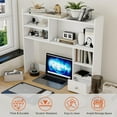 thumbnail image 5 of ELECWISH Desktop Bookshelf, Desk Shelf with Drawer for Computer Desk, 35.04" 6-Tier Adjustable Desktop Hutch Organizer for Home Office, White, 5 of 16