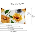 thumbnail image 2 of Pillowcases Sunflowers and Butterflies Pillow Cases Set of 2 Pillow Cover Cushion Case Rectangle Pillowcase with Hidden Zipper 20x26 Inch Home Decor, 2 of 6