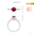 thumbnail image 4 of ANGARA Natural Vintage Inspired Claw-Set Round 1.2 ct Ruby Solitaire Ring in 14K White Gold for Women (Size-6.5mm) | July Birthstone, Birthday, Anniversary, Jewelry Gift for Women | Natural Ruby Ring, 4 of 9