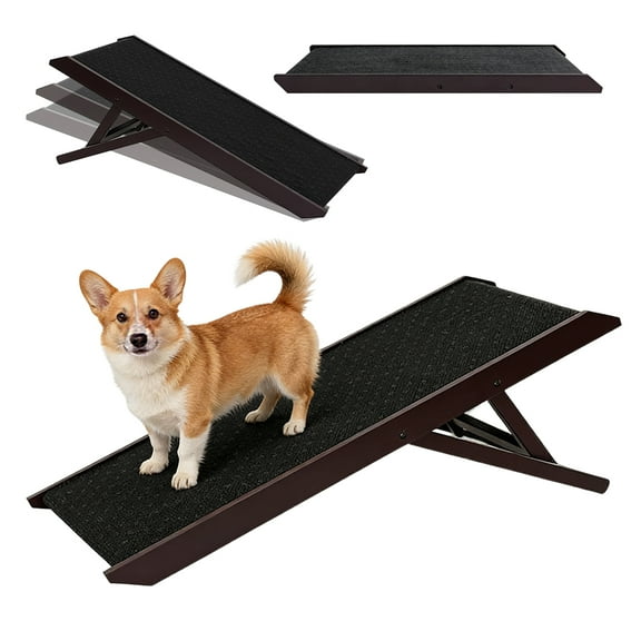 ManyFun Pet Ramp for Small & Large dogv,Dog Stairs,Cat Ramp,Portable Dog Steps Suitable for Small and Medium Dogs,36"L X13.3"W,Black