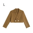 thumbnail image 1 of Abrigo de mujer Traje casual de manga larga Chaqueta de solapa abierta frontal para niña Abrigo suelto, L kenally AP001481-03B, 1 of 6