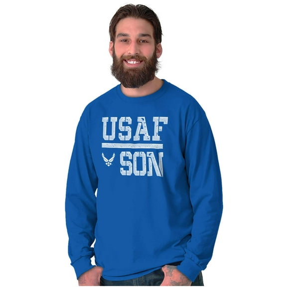 USAF Son United States Air Force Men's Long Sleeve Tee T Shirt Brisco Brands S
