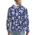 thumbnail image 7 of Daiia crystal cool Skull flower Pattern Women's Fashion Hoodies & Sweatshirts with Kangaroo Pocket Hooded Sweatshirt with Eye-catching Drawstrings-XX-Large, 7 of 7