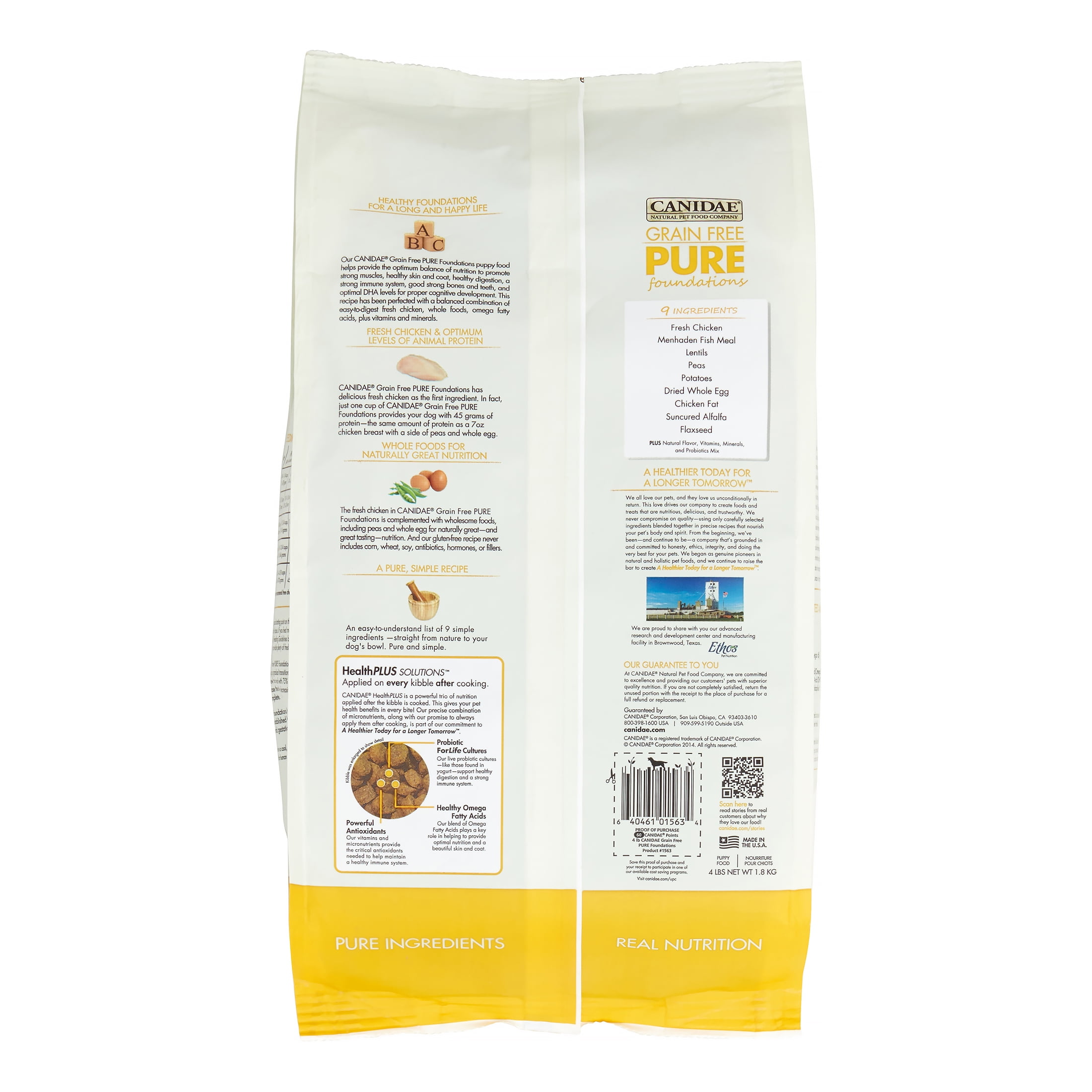 Canidae Pure Foundations Grain Free Fresh Chicken Puppy Dry Dog Food 4 lb