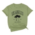 thumbnail image 4 of Trendfront Womens Los Angeles T Shirt California Palm Tree Print Short Sleeve Crew Neck Casual Travel Graphic Tees, 4 of 4