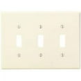 thumbnail image 3 of Leviton 80511-I 3-Gang Toggle Switch Wallplate, Midway Size, Ivory, 3 of 3