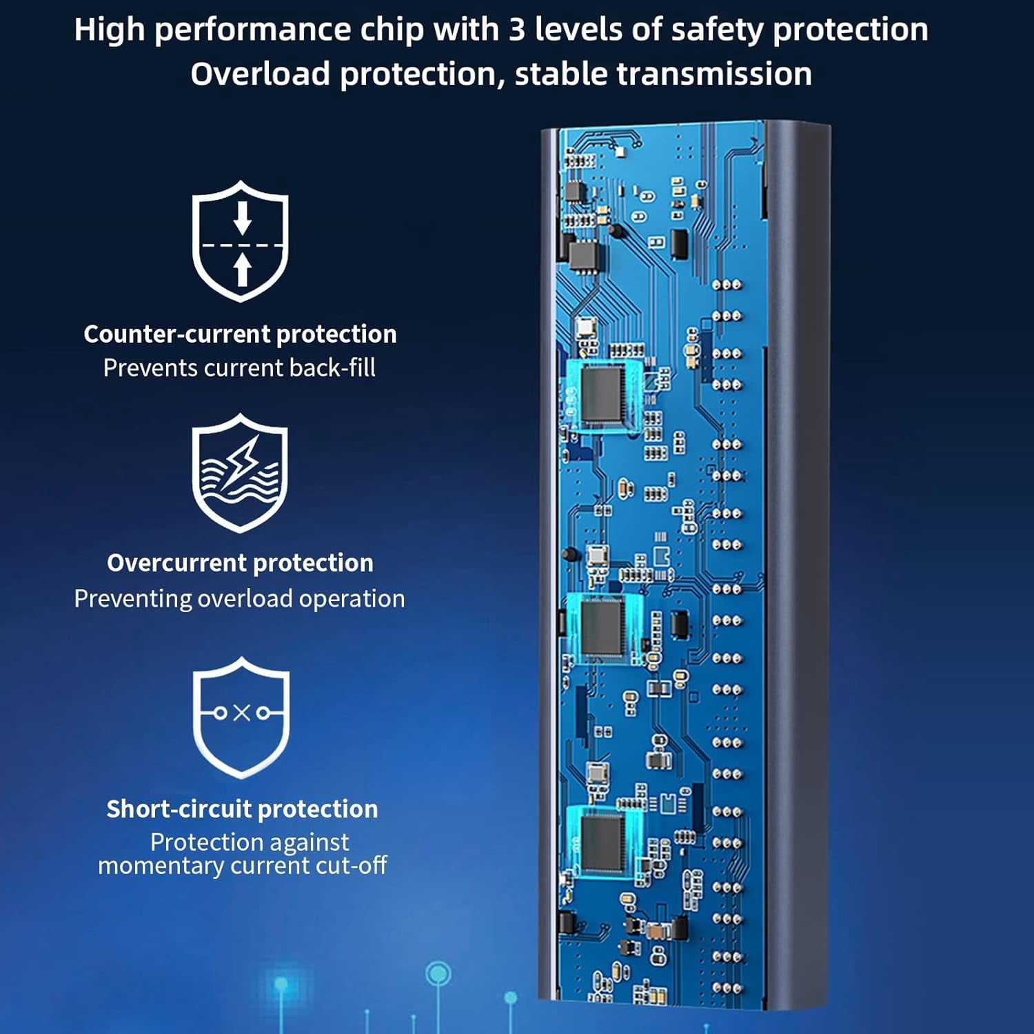Aluminum Powered USB 3.0 Hub, 10-Port USB Hub Splitter (7 USB 3.0 Data Transmission Ports + 2 Smart Charging Ports + 1 PD Charging Port), with 60W (12V/5A) Power Adapter and Independent Switch