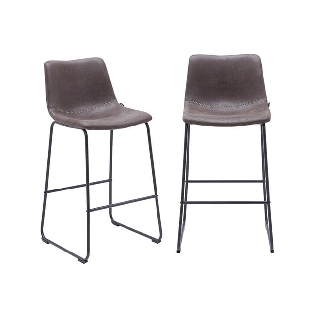 Sillas Altas Para Desayunador Vanlig Tamira Color Café X2