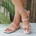 thumbnail image 6 of Bibifish Womens Flat Slide Minimalist Crisscross Thin Strap Ladies Sandals Summer Sleek Street Everyday Casual Outdoor Walking Sandals, 6 of 9