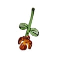 thumbnail image 2 of CoudarTitie Mini Glass Flower Artificial Flower Faux Branch Ornament Home Decor Crafts Gifts Brown, 2 of 9
