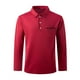 thumbnail image 3 of Blusa y camisa de manga larga con cuello vuelto para hombre, camisa deportiva de color liso con solapa y botones, blusa de manga larga con solapa para hombre, 3 of 5