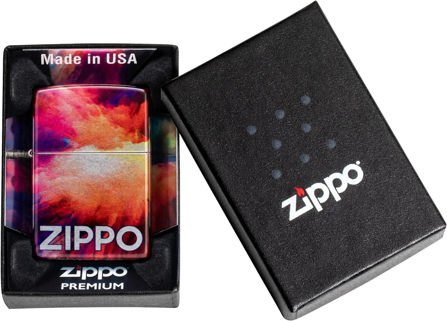 Zippo Lighter - Custom Message Engrave on Tie Dye Design - 540 Fusion 48982