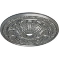 thumbnail image 3 of 30"OD x 3 7/8"ID x 3 1/4"P Flagstone Ceiling Medallion (Fits Canopies up to 3 7/8"), Hand-Painted Silver, 3 of 6