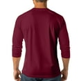 thumbnail image 4 of Henley Shirts for Men Raglan 3/4 Sleeve Jersey Baseball T-Shirts Casual Cotton Sport Athletic Tee Tops D#106_Wine 3XL(US:14), 4 of 7