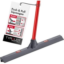 Tyroler Bright Tools Push&Pull Floor Squeegee | 17.3" Head Made of 100% Silicone | Anti-Rust Handle