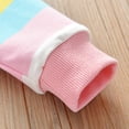 thumbnail image 5 of SYNPOS 2-8T Kid Girls Long Sleeve Sweatshirt Pants Rainbow Stripe Fall Outfits, 5 of 11