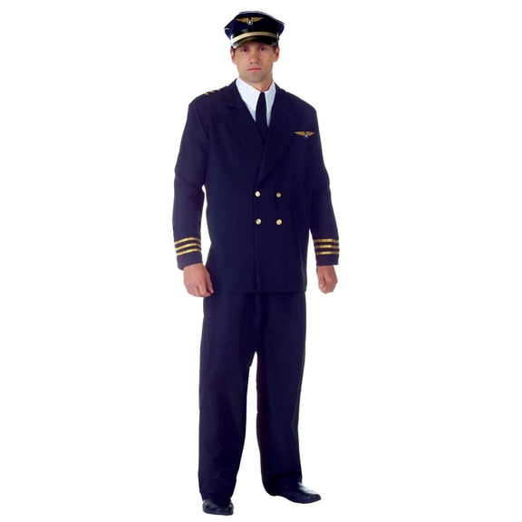 MEN'S AIRLINE CAPTAIN COSTUME - Scary Halloween Costume Adult Outfit Cosplay