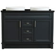 thumbnail image 3 of Bellaterra Home 400700-49D-DG-BGR 48 in. Double Rectangle Sink Vanity with Galaxy Granite Top, Dark Gray & Black, 3 of 22