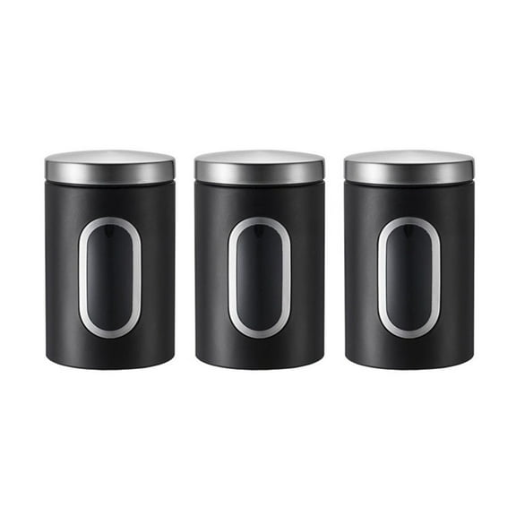3 Pieces Stainless Steel Canister for Coffee and Sugar Storage Solution