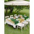 thumbnail image 3 of Outdoor Tablecloth with Umbrella Hole and Zipper, Green Christmas Tree Rectangle Table Cloth 60x84 Inch Waterproof Tablecloth, Golden Xmas Tree Winter Snowflake Picnic Table Cover for Patio Camping, 3 of 7